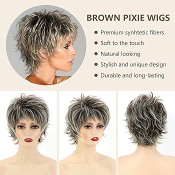 Amazon.com : Short Brown Mixed Blonde Wigs for White Women